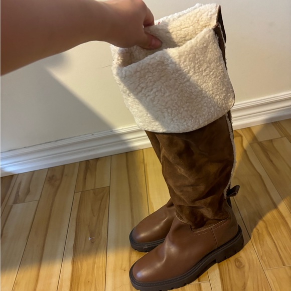 Zara leather boots, knee high - Picture 4 of 4